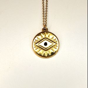 Evil Eye necklace, 10.5 inch adjustable chain